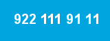 922 111 91 11